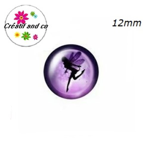 X2 cabochons fée 12mm