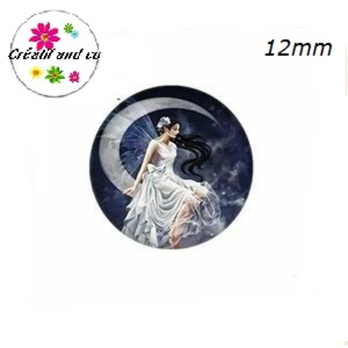 X2 cabochons fée 12mm
