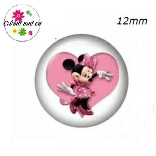 X2 cabochons minnie 12mm