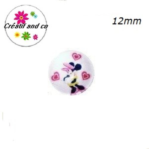 X2 cabochons minnie 12mm