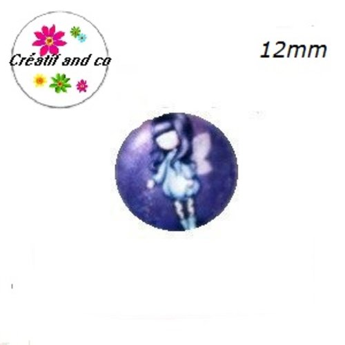 X2 cabochons gorjuss petite fille ange 12mm
