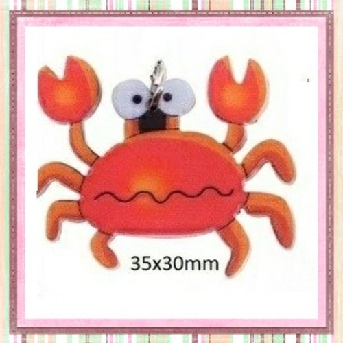 Crabe rouge acrylique 35mm