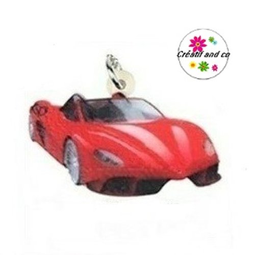 Breloque voiture ferrari rouge 30mm