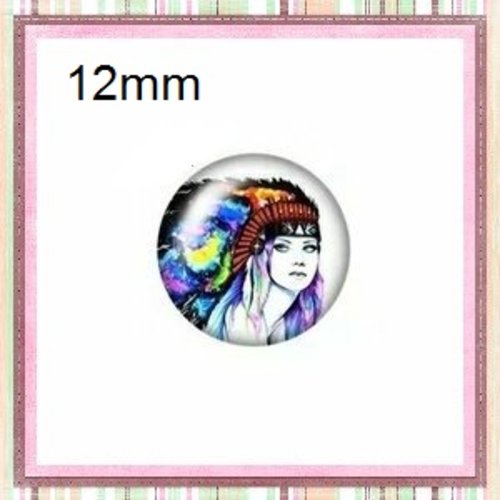 X2 cabochons indienne 12mm