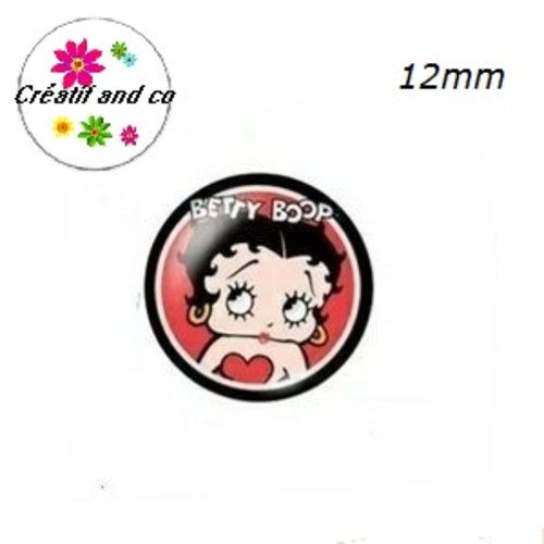 X2 cabochons betty boop 12mm