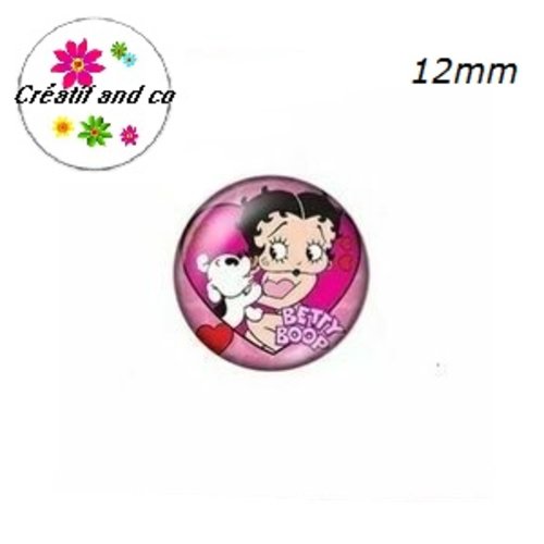 X2 cabochons betty boop 12mm