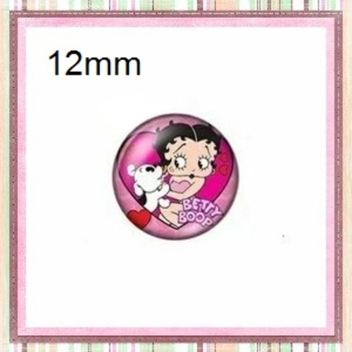 X2 cabochons betty boop 12mm