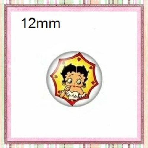 X2 cabochons betty boop 12mm