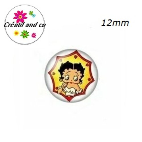 X2 cabochons betty boop 12mm