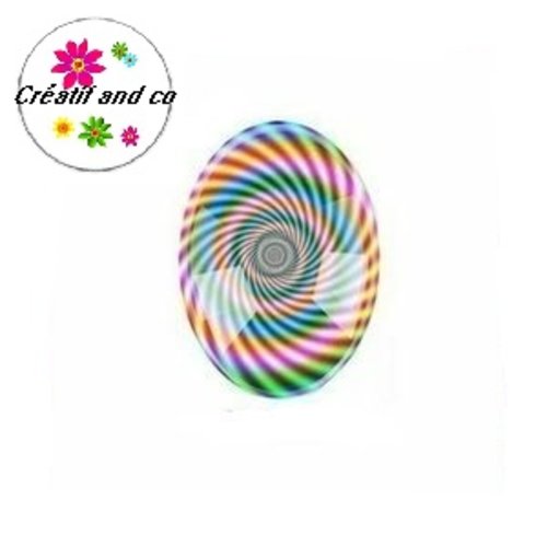 X2 cabochons ovales 18x25mm