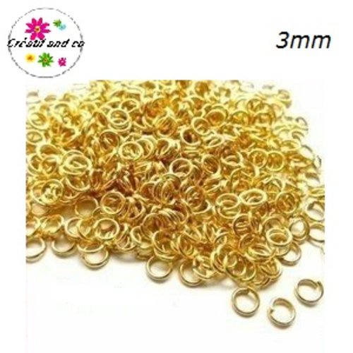 X50 anneaux de jonction dorés 3mm