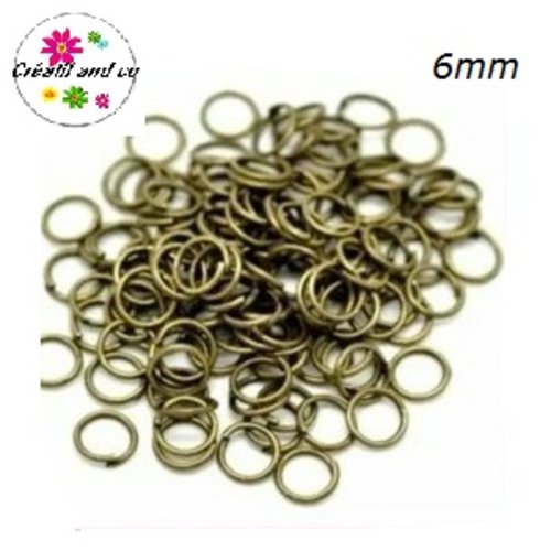 X50 anneaux de jonction bronze 6mm