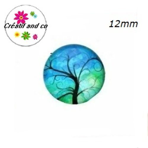 X2 cabochons arbre de vie 12mm