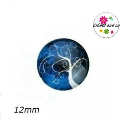 X2 cabochons arbre de vie 12mm