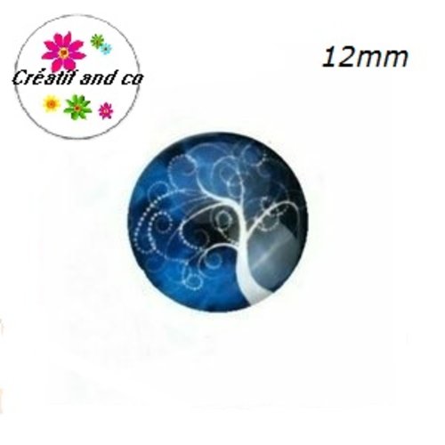X2 cabochons arbre de vie 12mm