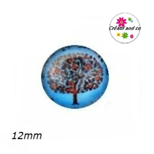 X2 cabochons arbre de vie 12mm