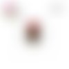 X2 cabochons esquimau choco coulis fraise 12mm