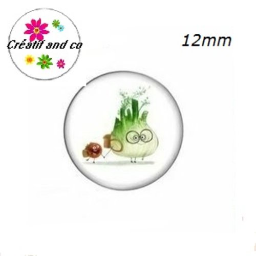 X2 cabochons légume humoristique 12mm