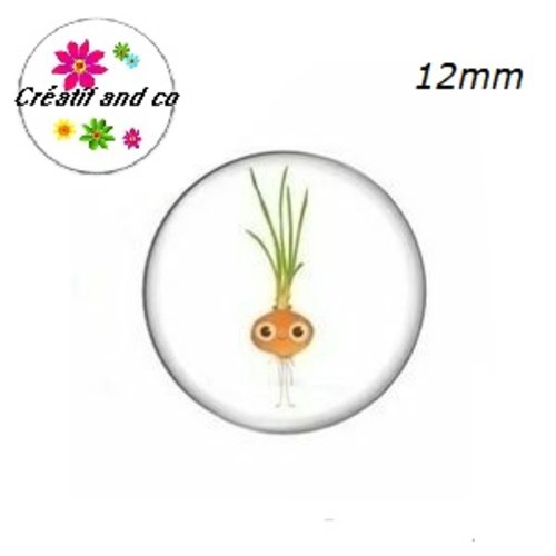 X2 cabochons légume humoristique 12mm