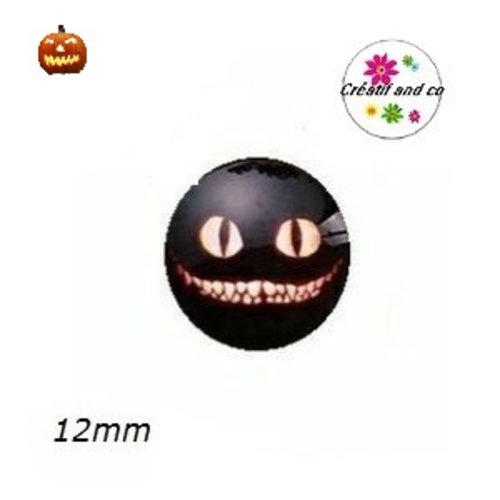 X2 cabochons chat du cheshire 12mm