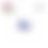 X2 cabochons papillon bleu/parme 12mm