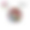 X2 cabochons fleuris 16mm