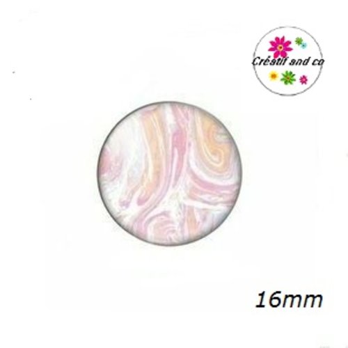 X2 cabochons cratère coloré 16mm