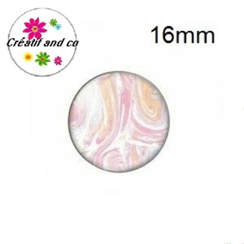 X2 cabochons cratère coloré 16mm