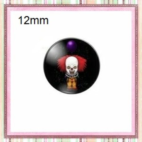 X2 cabochons clown 12mm