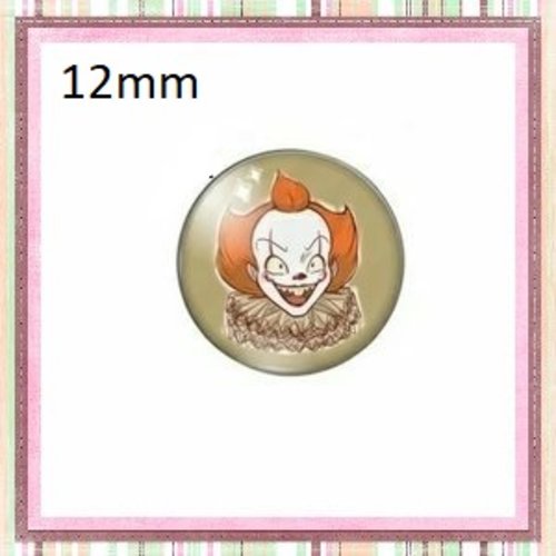 X2 cabochons clown 12mm