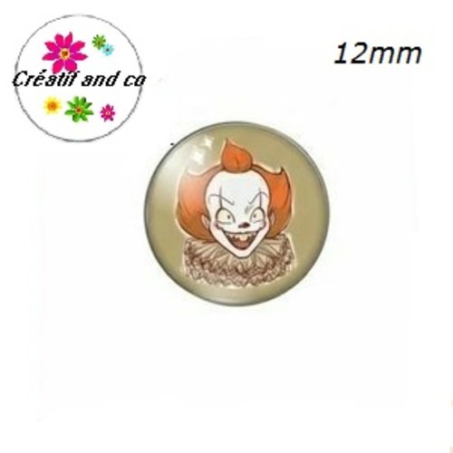 X2 cabochons clown 12mm