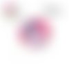X2 cabochons fleuris 16mm