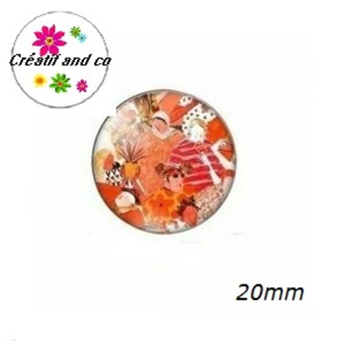 Cabochon foule 20mm