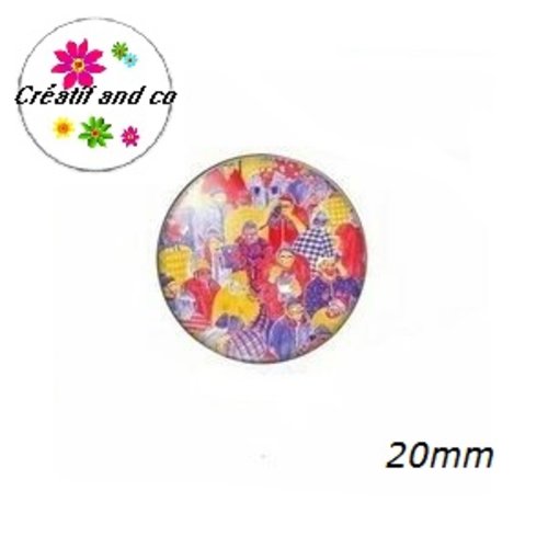 Cabochon foule 20mm