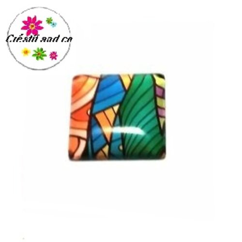 Cabochon carré coloré 20mm