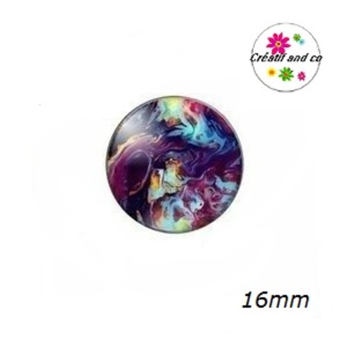 X2 cabochons cratère coloré 16mm