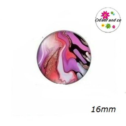 X2 cabochons cratère coloré 16mm
