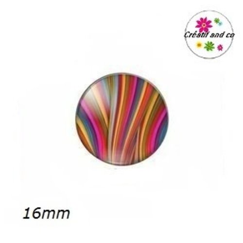 X2 cabochons colorés 16mm