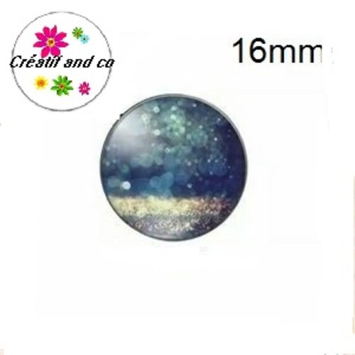 X2 cabochons étoile, ciel, galaxie 16mm