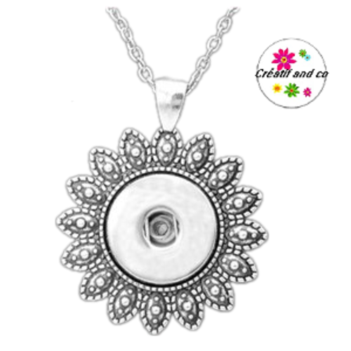 Collier bouton pression