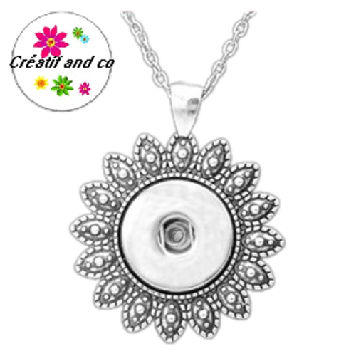 Collier bouton pression