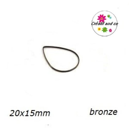 X2 connecteurs goutte bronze 20mm