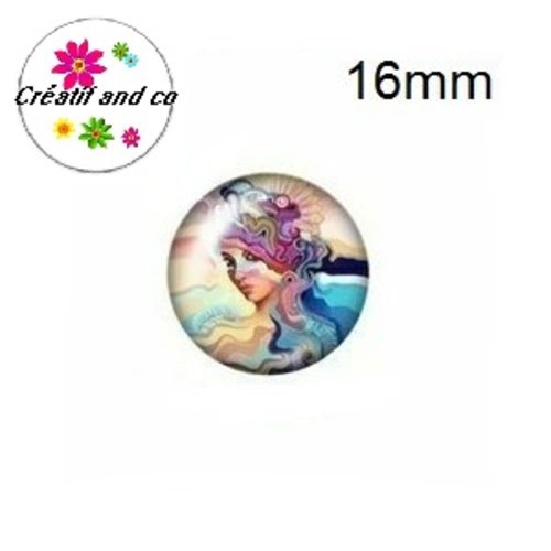 X2 cabochons indienne 16mm