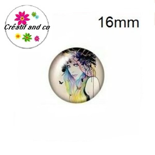 X2 cabochons indienne 16mm