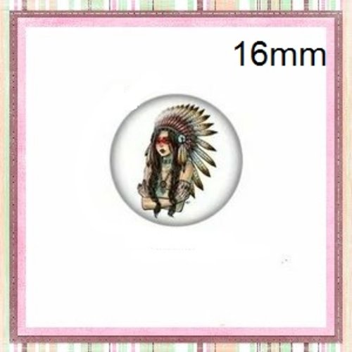 X2 cabochons indienne 16mm
