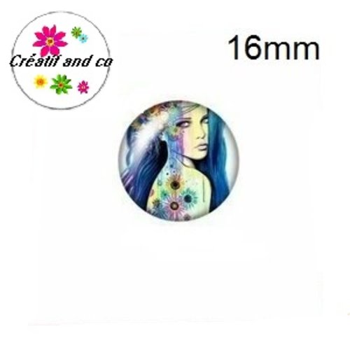 X2 cabochons indienne 16mm