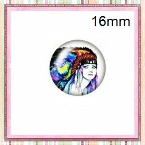 X2 cabochons indienne 16mm