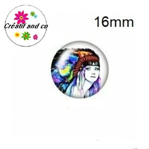 X2 cabochons indienne 16mm