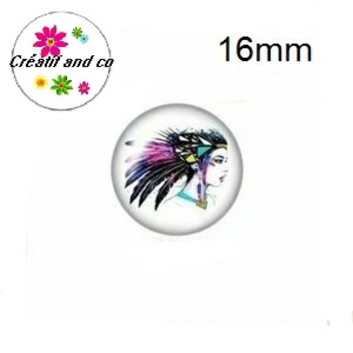 X2 cabochons indienne 16mm