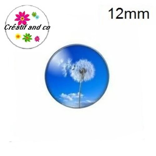 X2 cabochons pissenlit 12mm